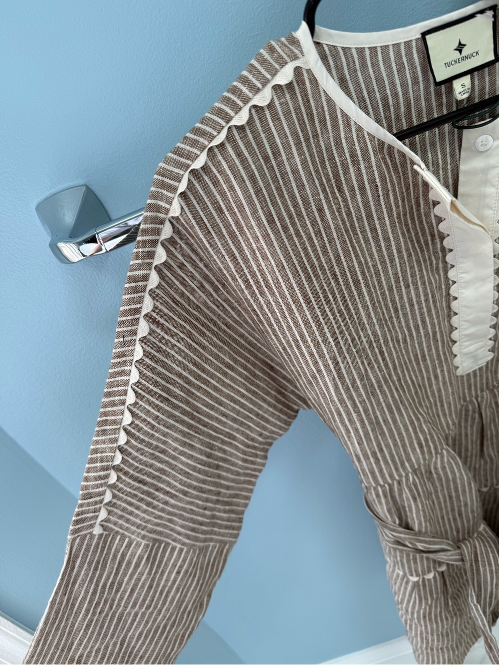 Tuckernuck Brown Stripe Belted Dress - Picture 7 of 7